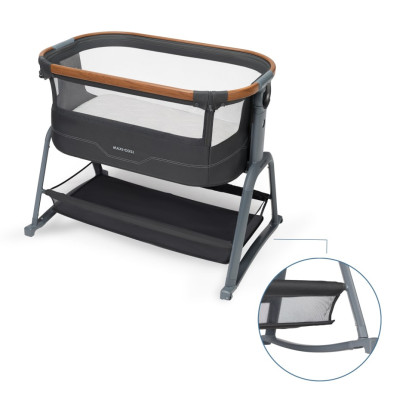 Maxi-Cosi Iora Plus - приставне ліжечко для новонародженого з регулюванням висоти, нахилом та великим кошиком • Elegance Graphite Maxi-Cosi Iora Plus - приставне ліжечко для новонародженого з регулюванням висоти, нахилом та великим кошиком • Elegance Graphite