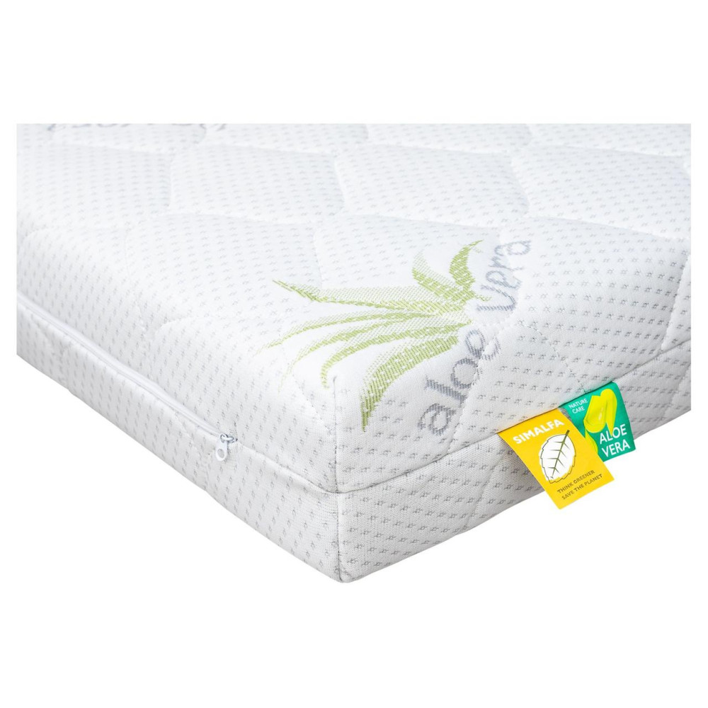 Bair Aloe Vera KPK 120x60x10 - детский матрас в кроватку, кокос-поролон-кокос • White Bair Aloe Vera KPK 120x60x10 - детский матрас в кроватку, кокос-поролон-кокос • White
