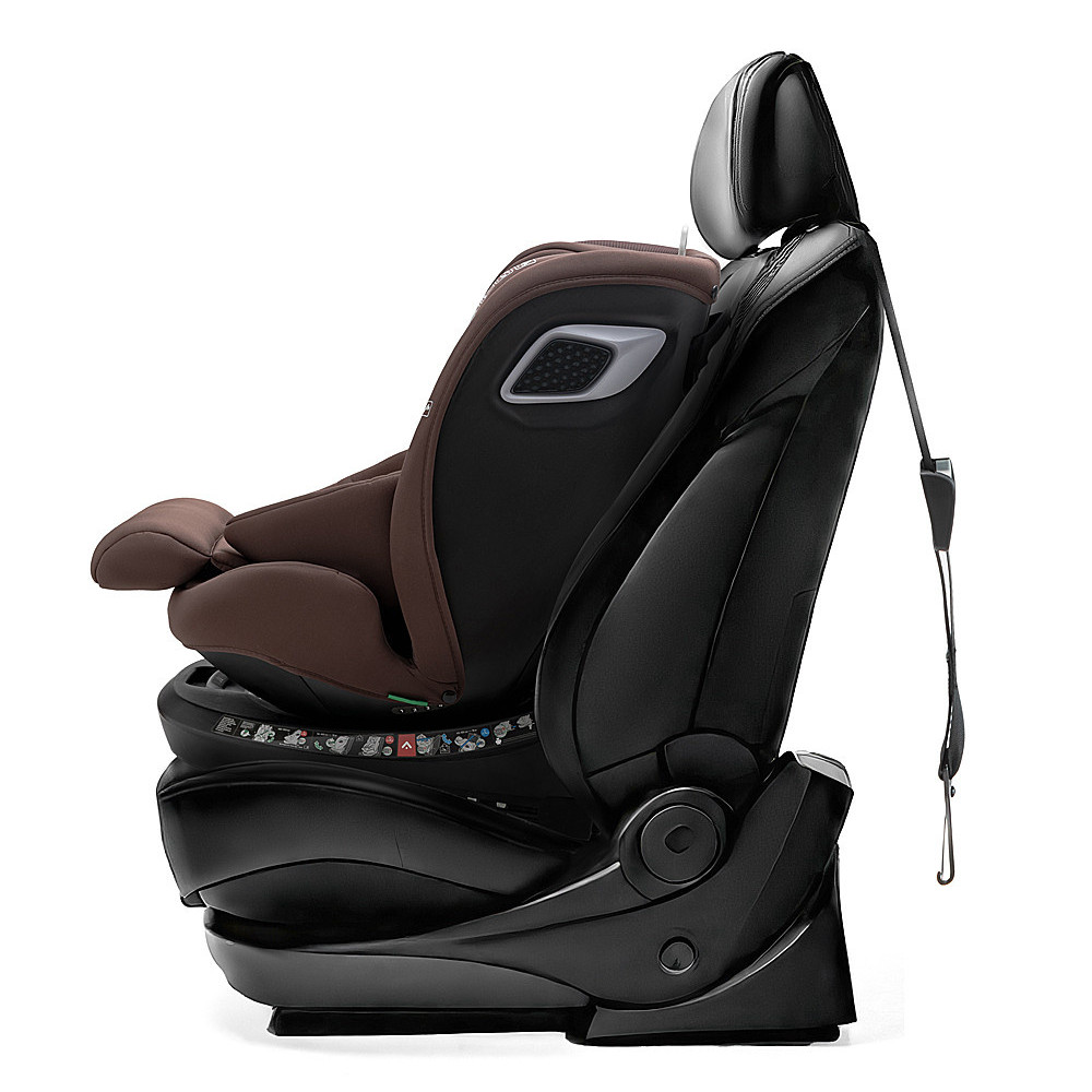 Bair Oreo 360 i-Size - детское автокресло (0 - 12 лет / 40 - 150 см) с функцией поворота 360, крепление ISOFIX и Top Tether • Choco (BO-07)