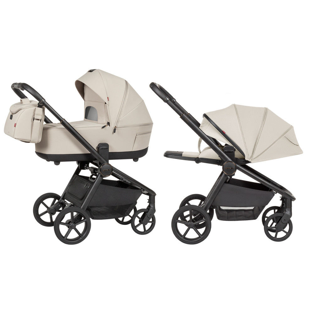 Carrello Epica 2026 CRL-8510 NC - дитяча коляска 2 в 1, універсальний візок, реверсивний блок, глибокий капюшон з додатковою секцією • Almond Beige