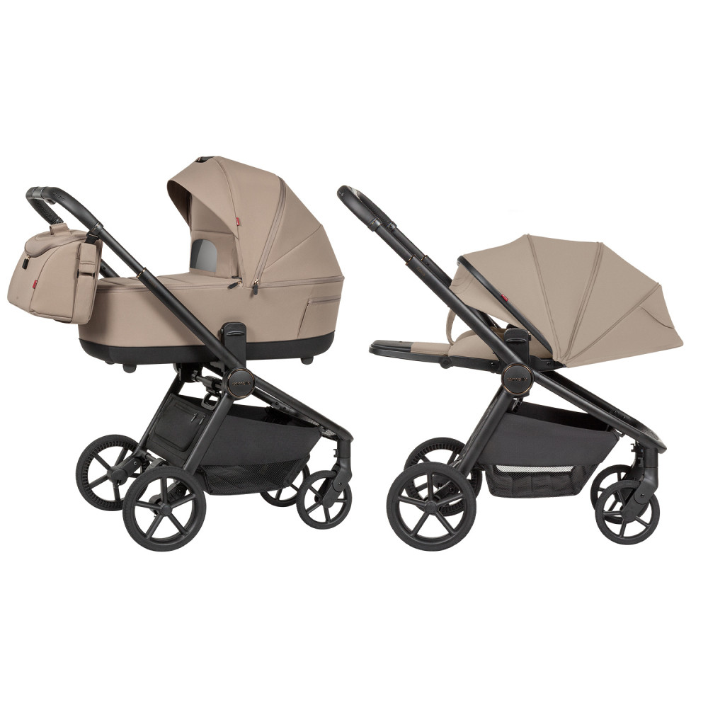 Carrello Epica 2026 CRL-8510 NC - дитяча коляска 2 в 1, універсальний візок, реверсивний блок, глибокий капюшон з додатковою секцією • Tuscan Beige
