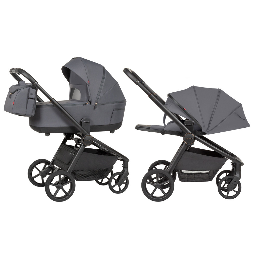 Carrello Epica 2026 CRL-8510 NC - дитяча коляска 2 в 1, універсальний візок, реверсивний блок, глибокий капюшон з додатковою секцією • Space Grey