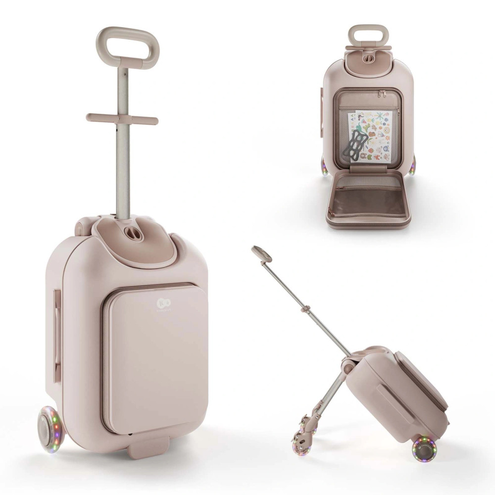 Kinderkraft Cabby - детский чемодан-каталка • Rose Gold (KACABB00GLD0000)