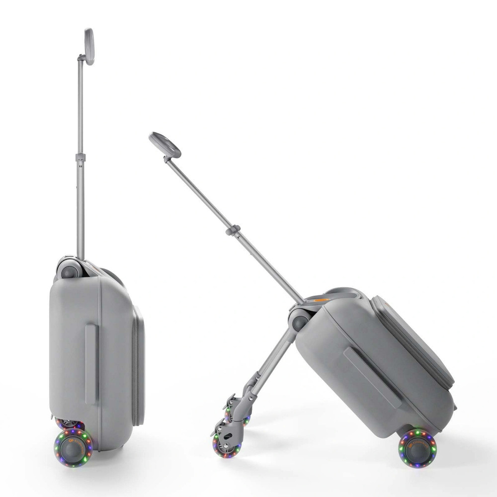 Kinderkraft Cabby - детский чемодан-каталка • Grey (KACABB00GRY0000)