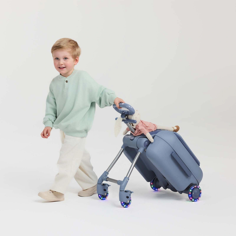 Kinderkraft Cabby - детский чемодан-каталка • Grey (KACABB00GRY0000)