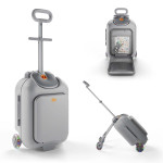 Kinderkraft Cabby - детский чемодан-каталка • Grey (KACABB00GRY0000)