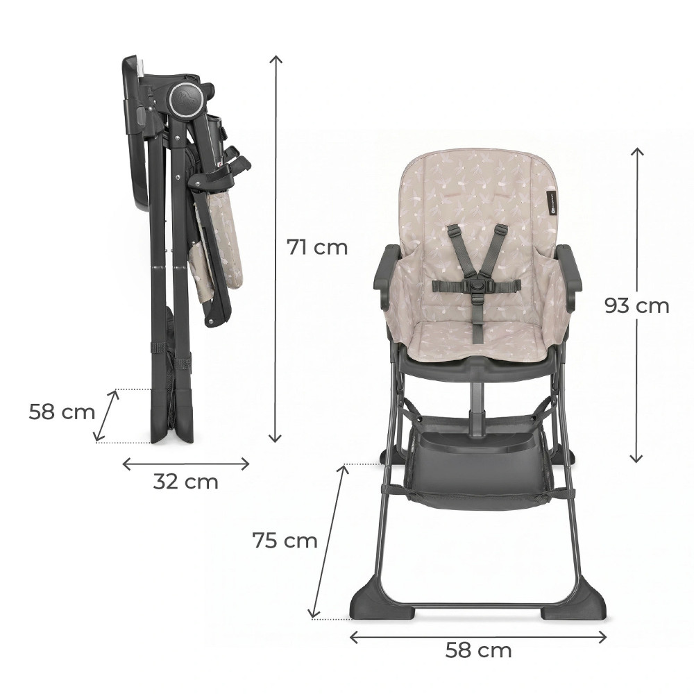 Kinderkraft Foldee - стульчик для кормления • Birdy Beige (KHFOLD00BEG000N) Kinderkraft Foldee - стульчик для кормления • Birdy Beige (KHFOLD00BEG000N)