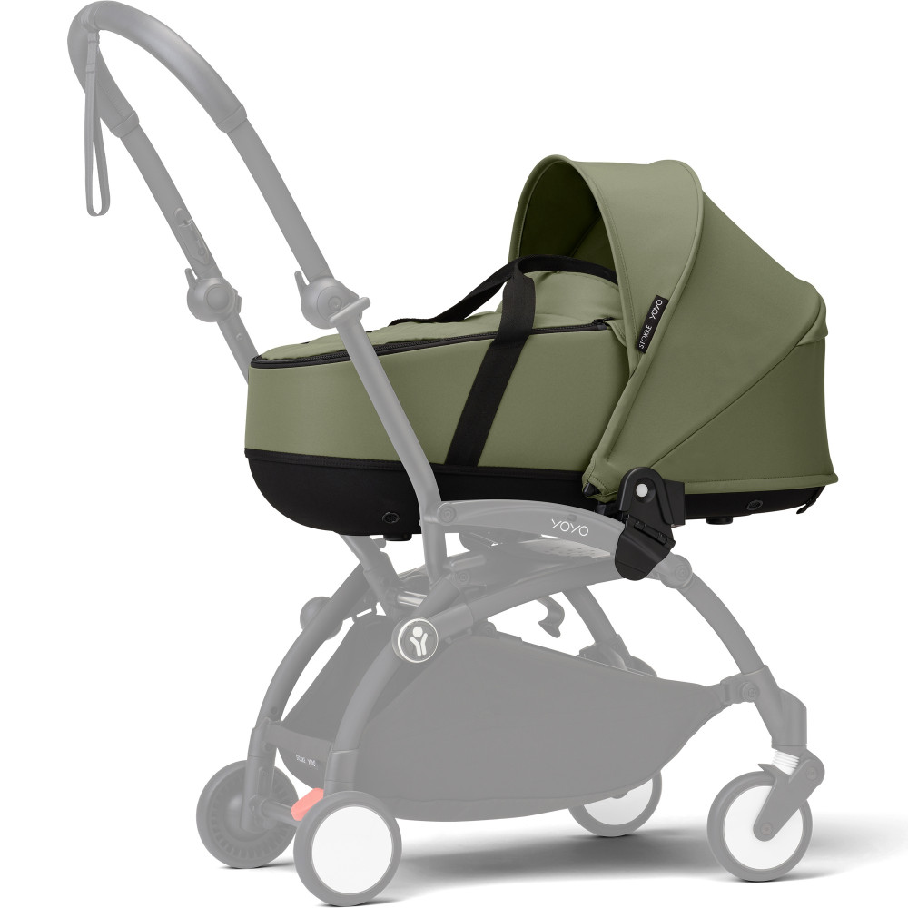 Stokke YOYO Newborn Shell - легка люлька для новонароджених, розбирається на дві частини • Olive Stokke YOYO Newborn Shell - легка люлька для новонароджених, розбирається на дві частини • Olive