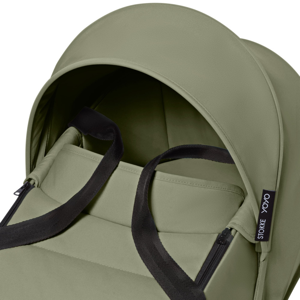 Stokke YOYO Newborn Shell - легка люлька для новонароджених, розбирається на дві частини • Olive Stokke YOYO Newborn Shell - легка люлька для новонароджених, розбирається на дві частини • Olive