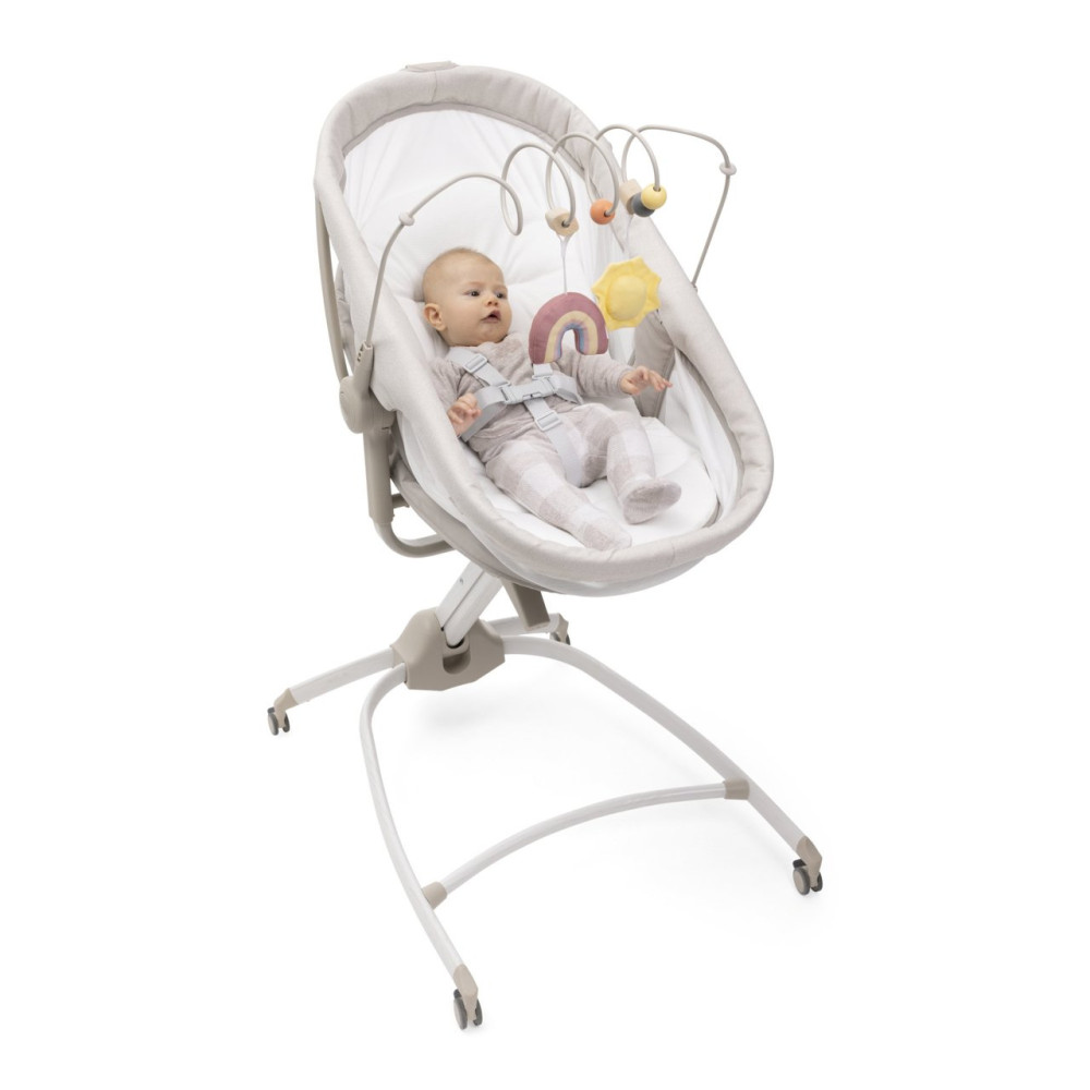 Chicco Baby Hug Armonia 4в1 - ліжечко-стільчик з колискою, шезлонгом і стільчиком для годування • Mother Pearl