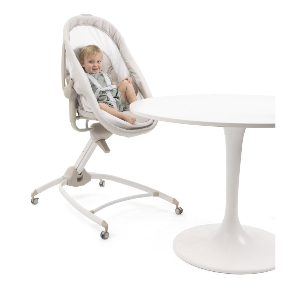 Chicco Baby Hug Armonia 4в1 - ліжечко-стільчик з колискою, шезлонгом і стільчиком для годування • Mother Pearl