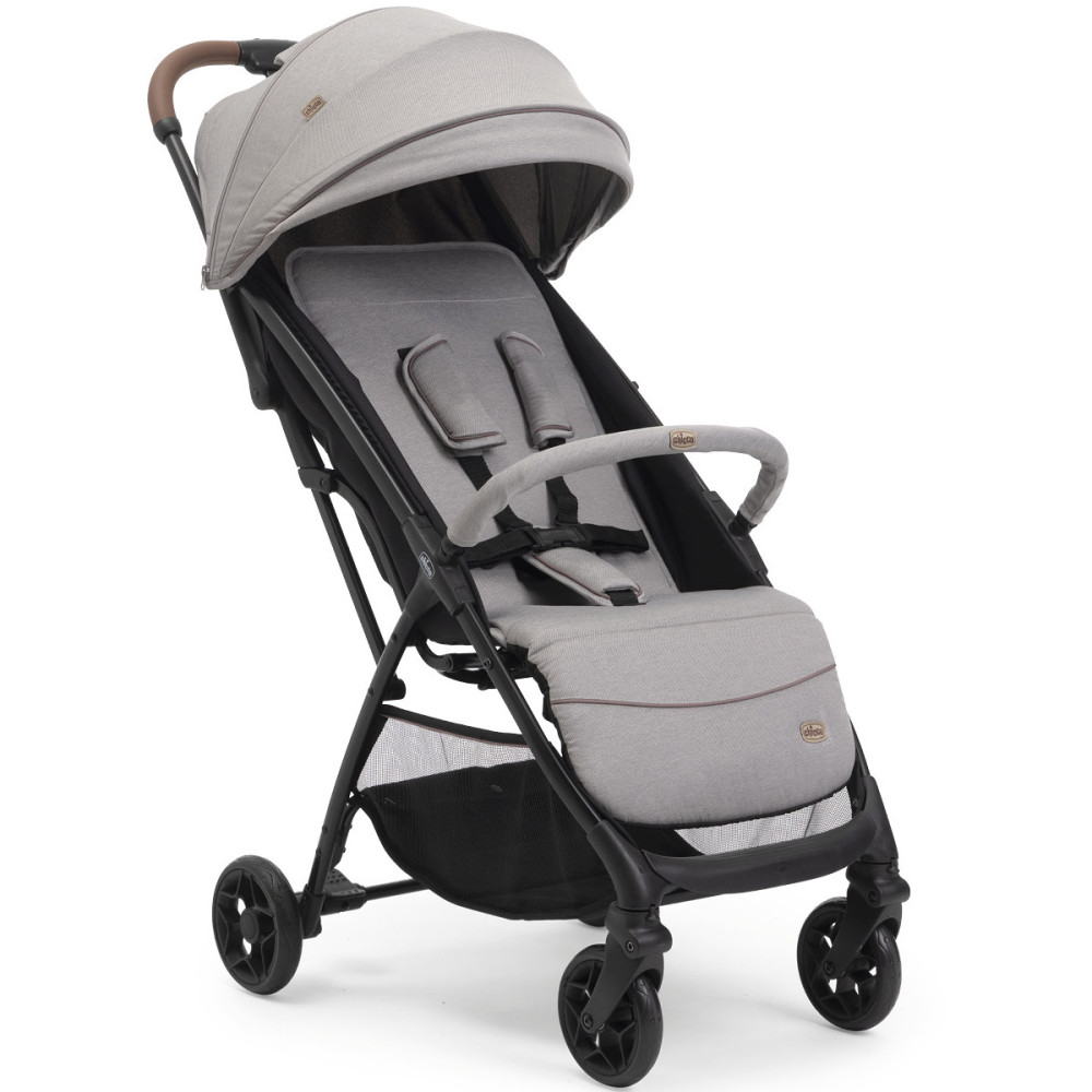 Chicco Glee - ультракомпактна прогулянкова коляска вагою 5.9 кг з автоматичним складанням ONE touch • Пісочний