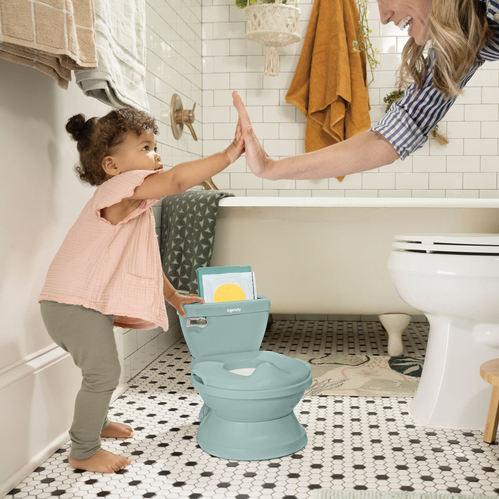 Ingenuity My Size Potty Pro - детский горшок-унитаз со звуком воды • Зеленый