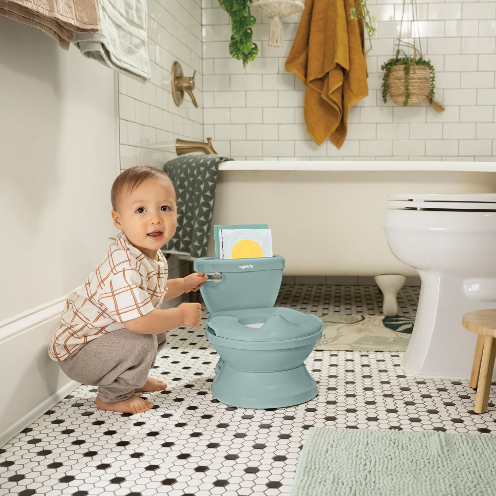 Ingenuity My Size Potty Pro - детский горшок-унитаз со звуком воды • Зеленый