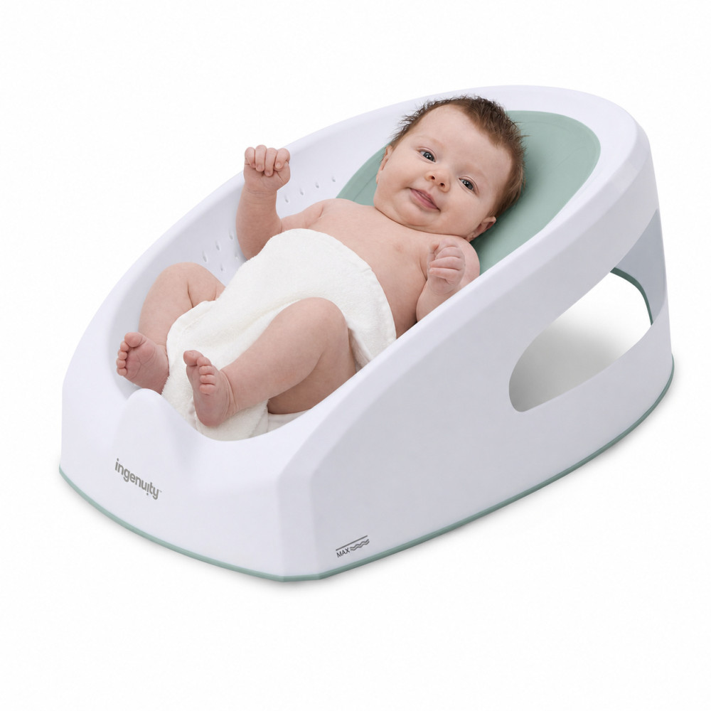 Ingenuity Easy Rinse - горка для купания малышей до 6 месяцев или 9 кг • Зеленый Ingenuity Easy Rinse - горка для купания малышей до 6 месяцев или 9 кг • Зеленый