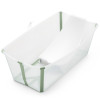 Stokke Flexi Bath Bundle - складана ванночка з адаптером для новонароджених • Transparent Green
