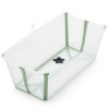 Stokke Flexi Bath Bundle - складана ванночка з адаптером для новонароджених • Transparent Green