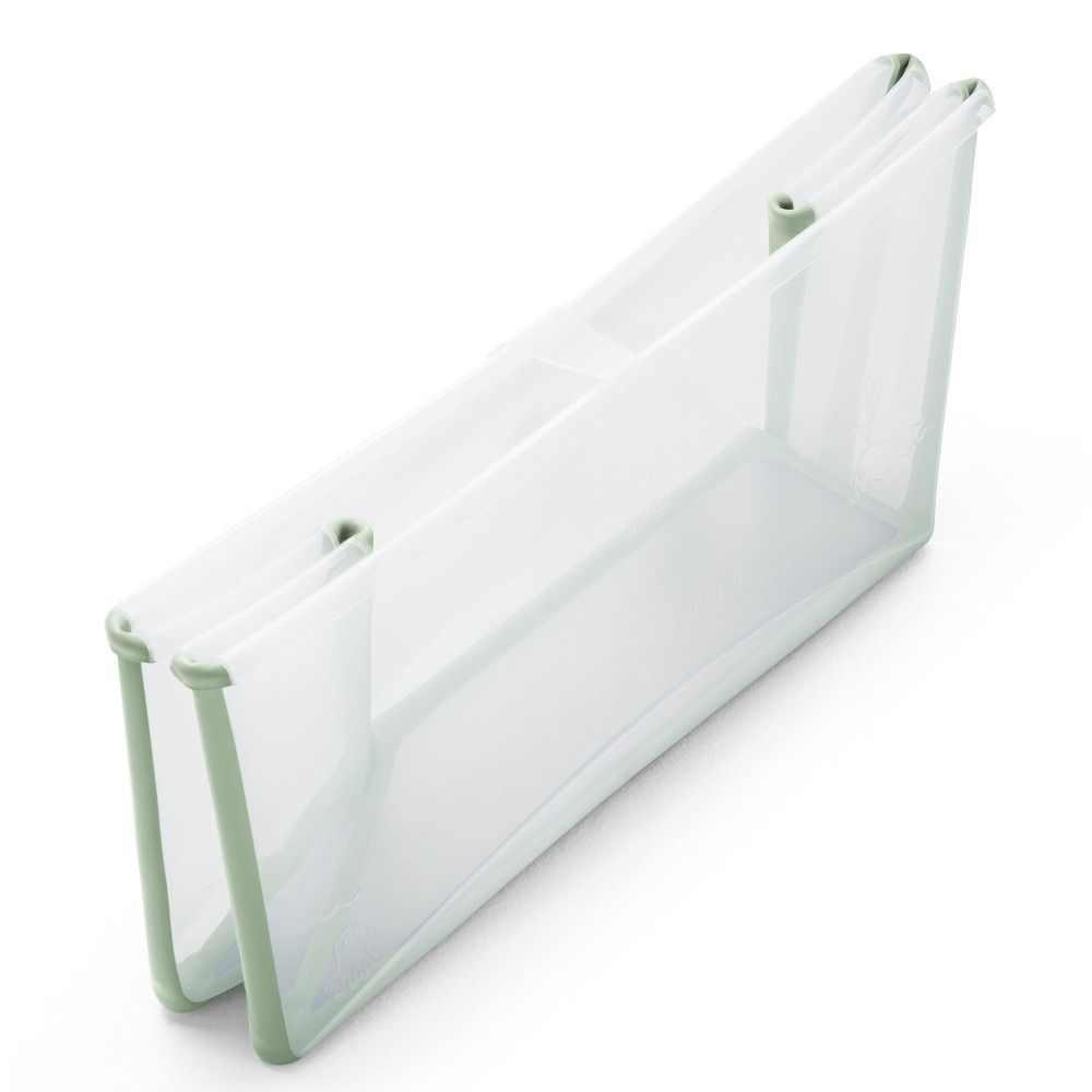 Stokke Flexi Bath Bundle - складана ванночка з адаптером для новонароджених • Transparent Green
