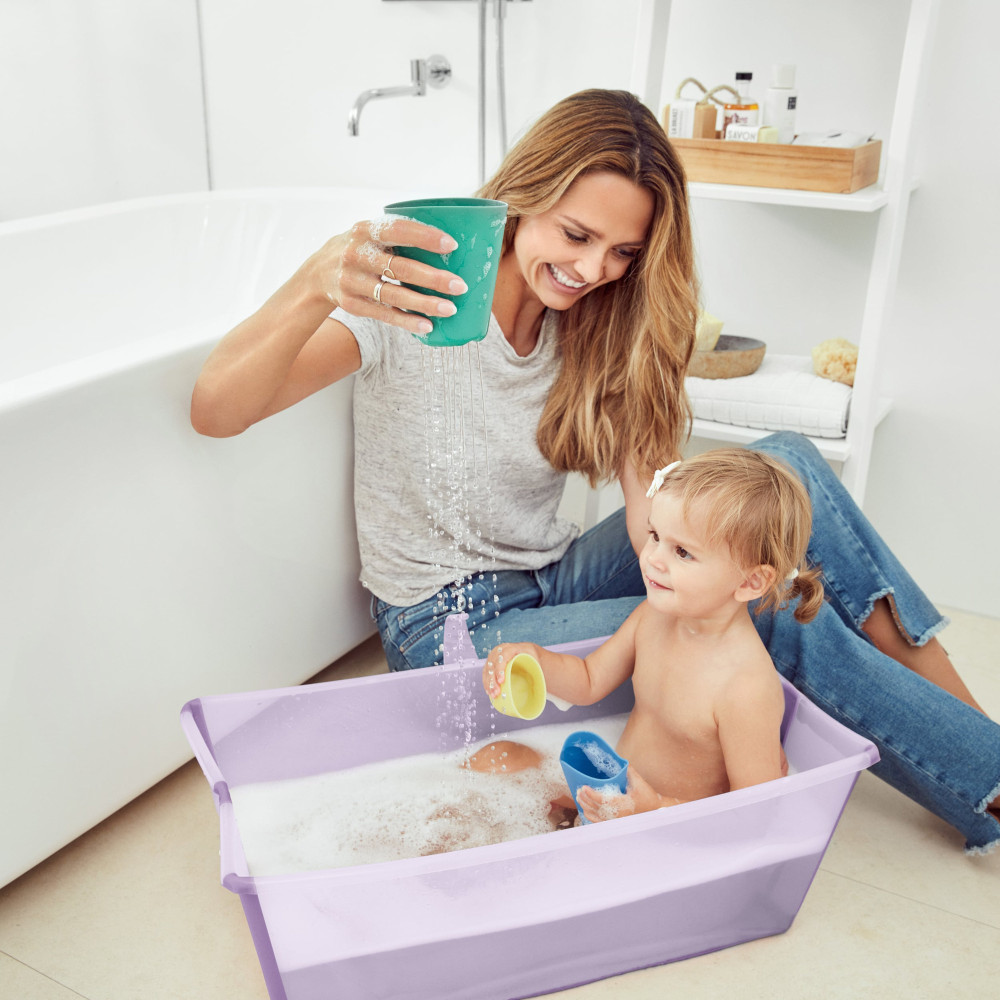 Stokke Flexi Bath - складана ванночка з термочутливою пробкою • Lavender