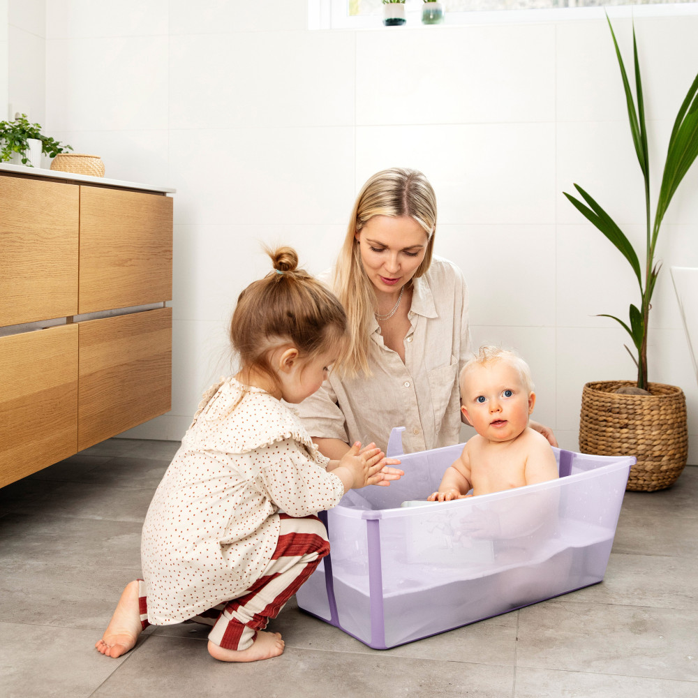 Stokke Flexi Bath - складана ванночка з термочутливою пробкою • Lavender
