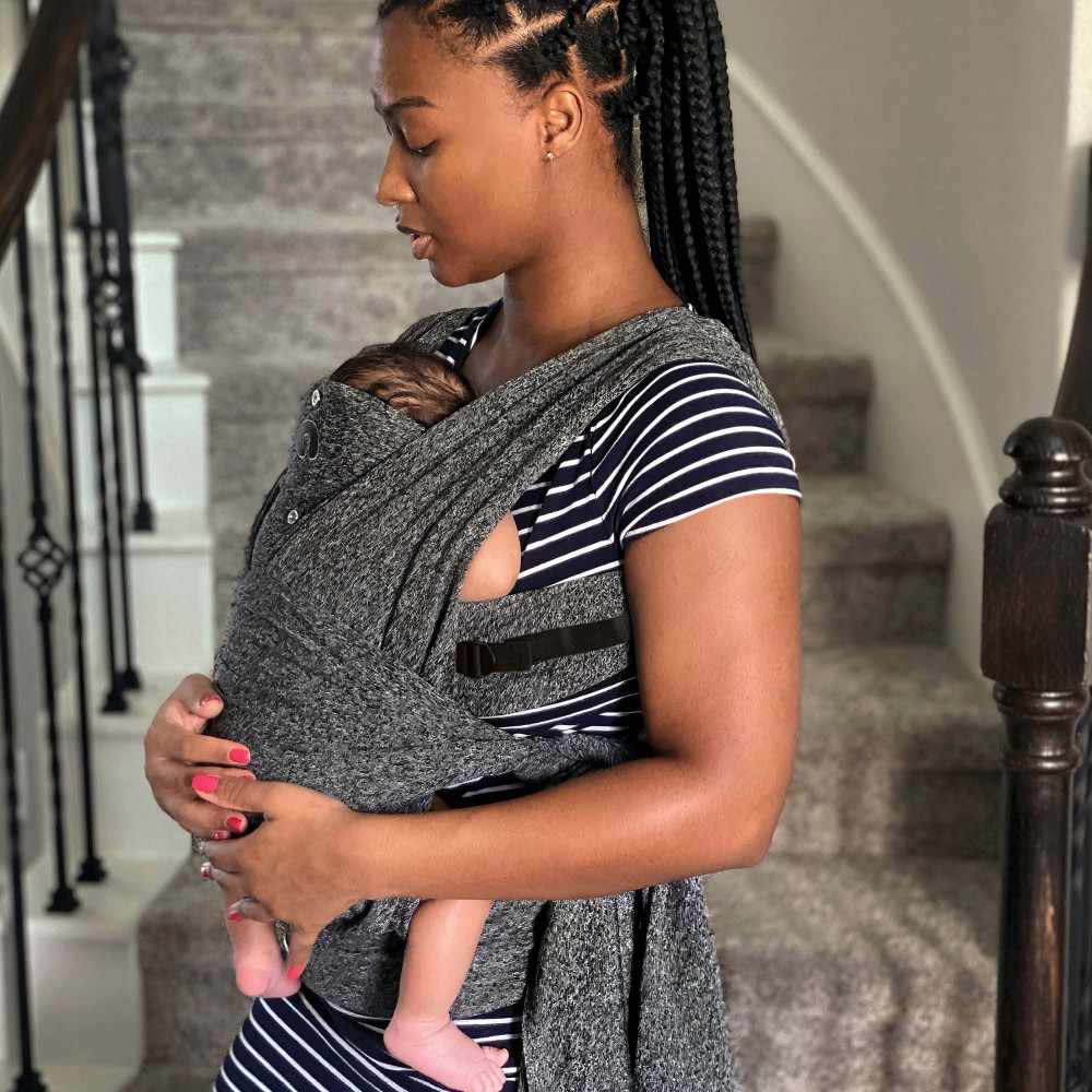 Chicco Boppy ComfyFit Evolution - слинг с двумя положениями переноски и сумкой для хранения • Grey