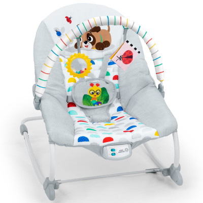 Baby Einstein Dean's Discovery Spot - шезлонг із вібрацією та мелодіями, що перетворюється на крісло для малюків
