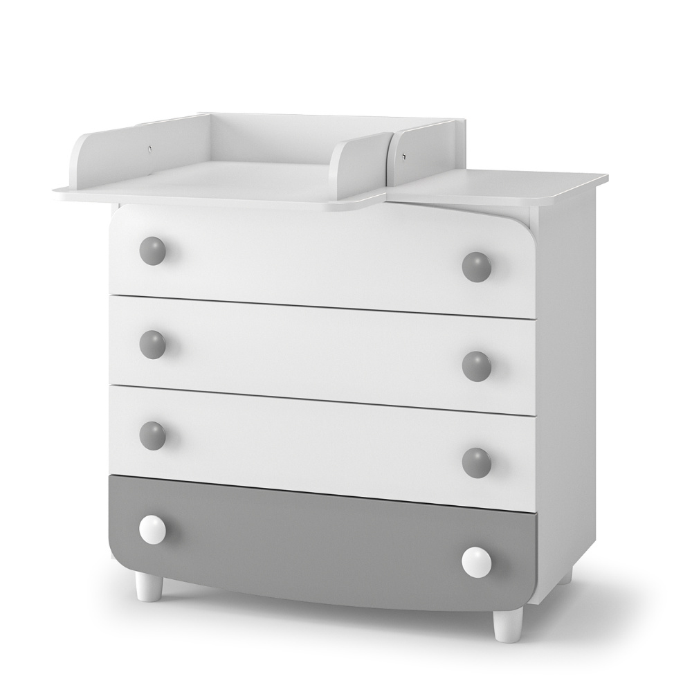 Veres 900 | Верес 900 - комод (90 см), ДСП • White Graphite | Бело-графитовый Veres 900 | Верес 900 - комод (90 см), ДСП • White Graphite | Бело-графитовый