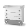 Veres 900 | Верес 900 - комод (90 см), ДСП • White Graphite | Бело-графитовый