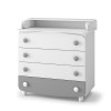 Veres 900 | Верес 900 - комод (90 см), ДСП • White Graphite | Бело-графитовый