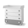 Veres 900 | Верес 900 - комод (90 см), ДСП • White Graphite | Бело-графитовый