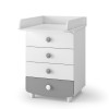 Veres 600 | Верес 600 - комод (60 см), ДСП • White Graphite | Бело-графитовый