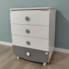 Veres 600 | Верес 600 - комод (60 см), ДСП • White Graphite | Бело-графитовый