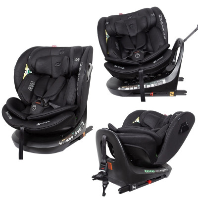 Carrello Sirius 2.0 CRL-8809 - детское автокресло i-Size (0-12 лет / 40-150 см) с функцией поворота 360, крепление Isofix и Top Tether • Midnight Black