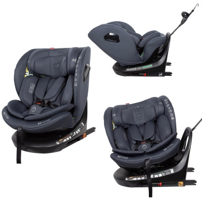 Carrello Sirius 2.0 CRL-8809 - детское автокресло i-Size (0-12 лет / 40-150 см) с функцией поворота 360, крепление Isofix и Top Tether • Deepwater Grey