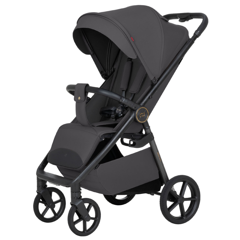 Carrello Bravo Carbon 2026 CRL-5530 - прогулянкова коляска для бездоріжжя, всесезонний візок з підсвіткою (телескопічна ручка, магнітний замок ременів) • Lumber Grey