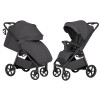 Carrello Bravo Carbon 2026 CRL-5530 - прогулянкова коляска для бездоріжжя, всесезонний візок з підсвіткою (телескопічна ручка, магнітний замок ременів) • Lumber Grey