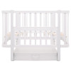 Babyroom Місяць LU-3 - дитяче ліжечко-трансформер 120×60 та 80×60 см, маятник і шухляда • Білий