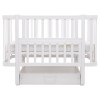 Babyroom Місяць LU-3 - дитяче ліжечко-трансформер 120×60 та 80×60 см, маятник і шухляда • Білий