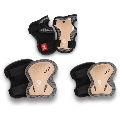 Qplay Safety Pads SP-01 - захист на коліна, лікті та зап'ястя для дітей, розмір S • Beige Qplay Safety Pads SP-01 - захист на коліна, лікті та зап'ястя для дітей, розмір S • Beige