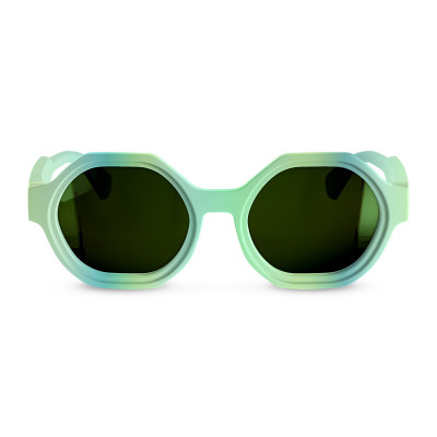 Suavinex Kids Hexagonal Sunglasses - дитячі сонцезахисні окуляри шестикутної форми, 3-8 років • Блакитно-зелені