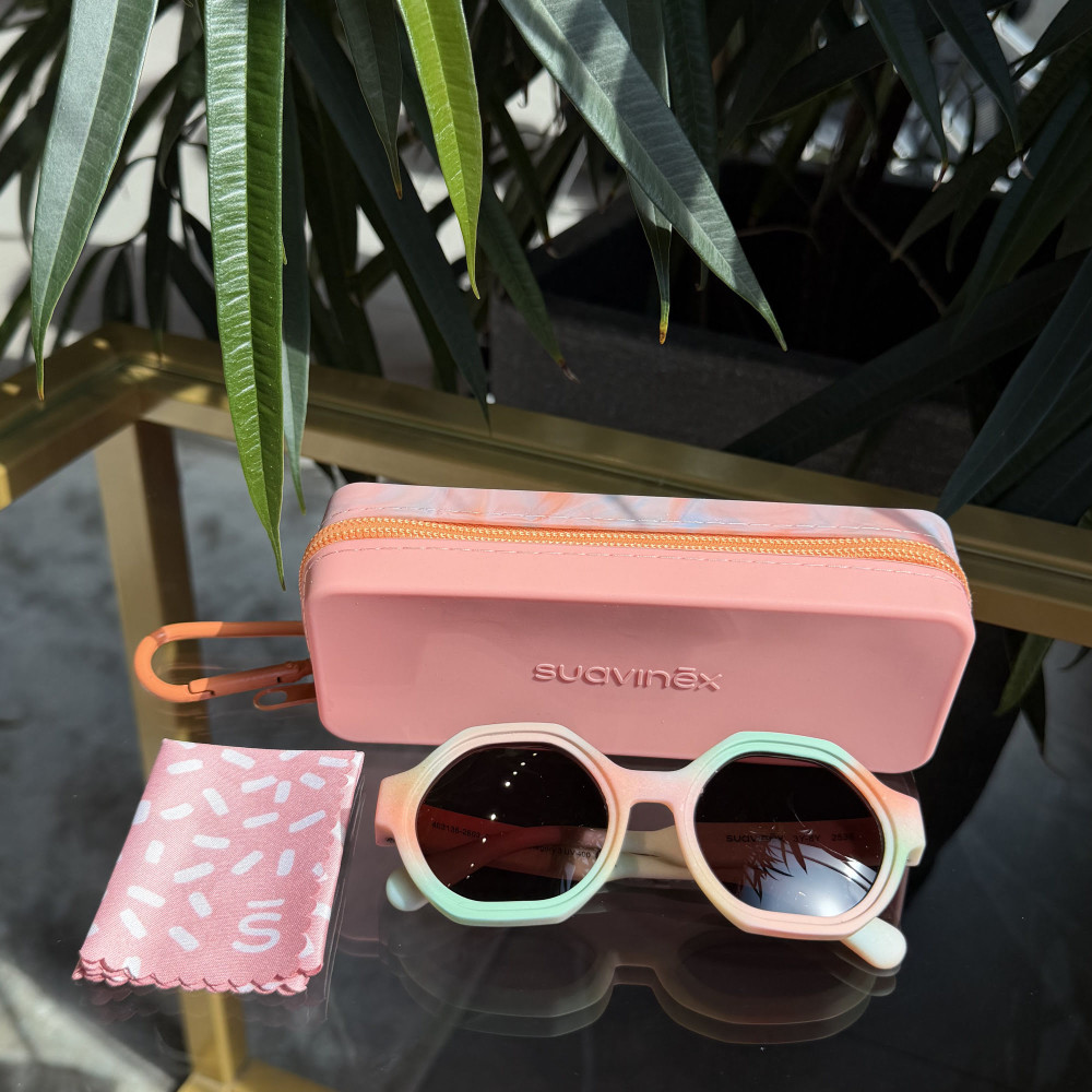 Suavinex Kids Hexagonal Sunglasses - дитячі сонцезахисні окуляри шестикутної форми, 3-8 років • Мультиколор