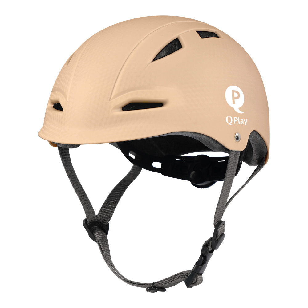 Qplay Manbo HM-01 - дитячий велосипедний шолом, розмір S (46-54 см) • S / Beige