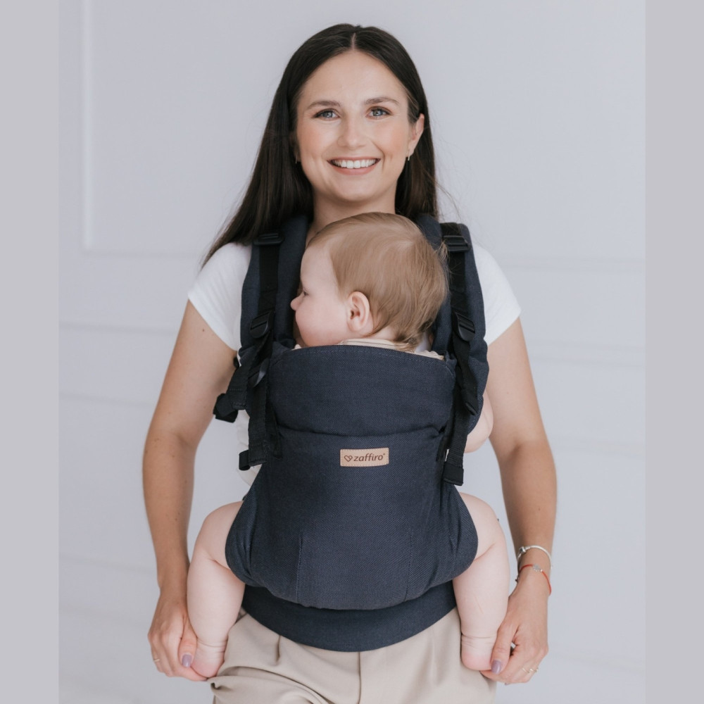 Zaffiro BabyGrow Roma - эргономичный рюкзак-переноска с регулируемой панелью • Anthracite