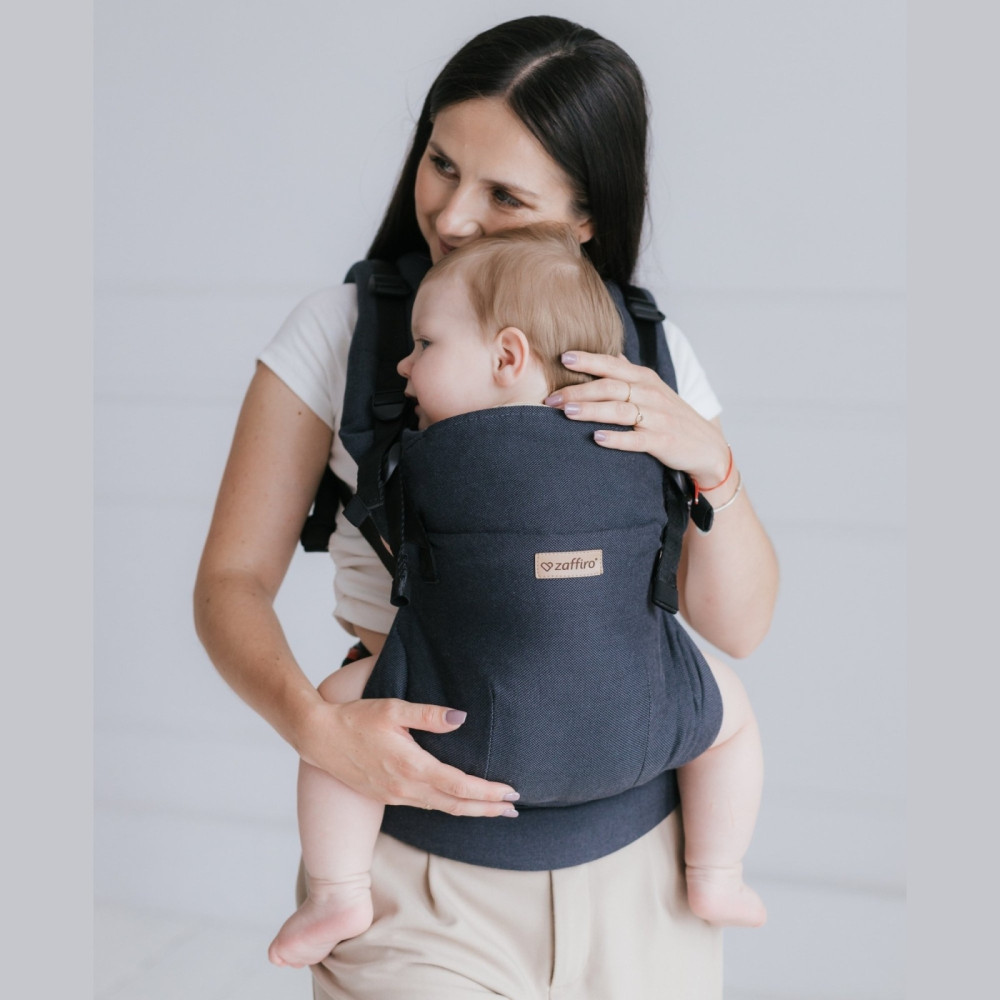 Zaffiro BabyGrow Roma - эргономичный рюкзак-переноска с регулируемой панелью • Anthracite