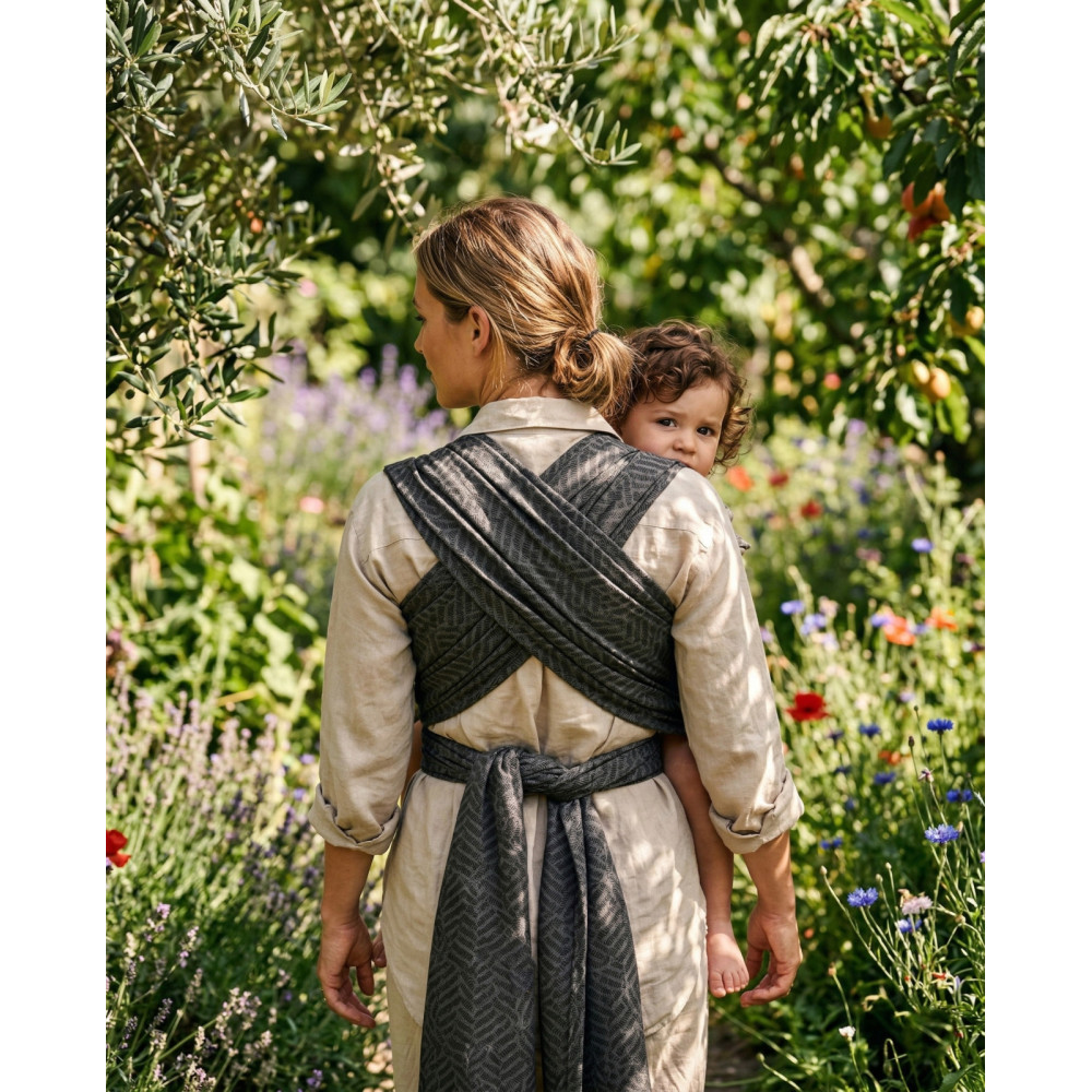 Zaffiro BeClose Leaves - слинг-шарф 70×460 см • Anthracite