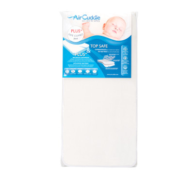 AirCuddle Plus Safe Combo - матрац для дитячого ліжечка 60×120 см з наматрацником Top Safe