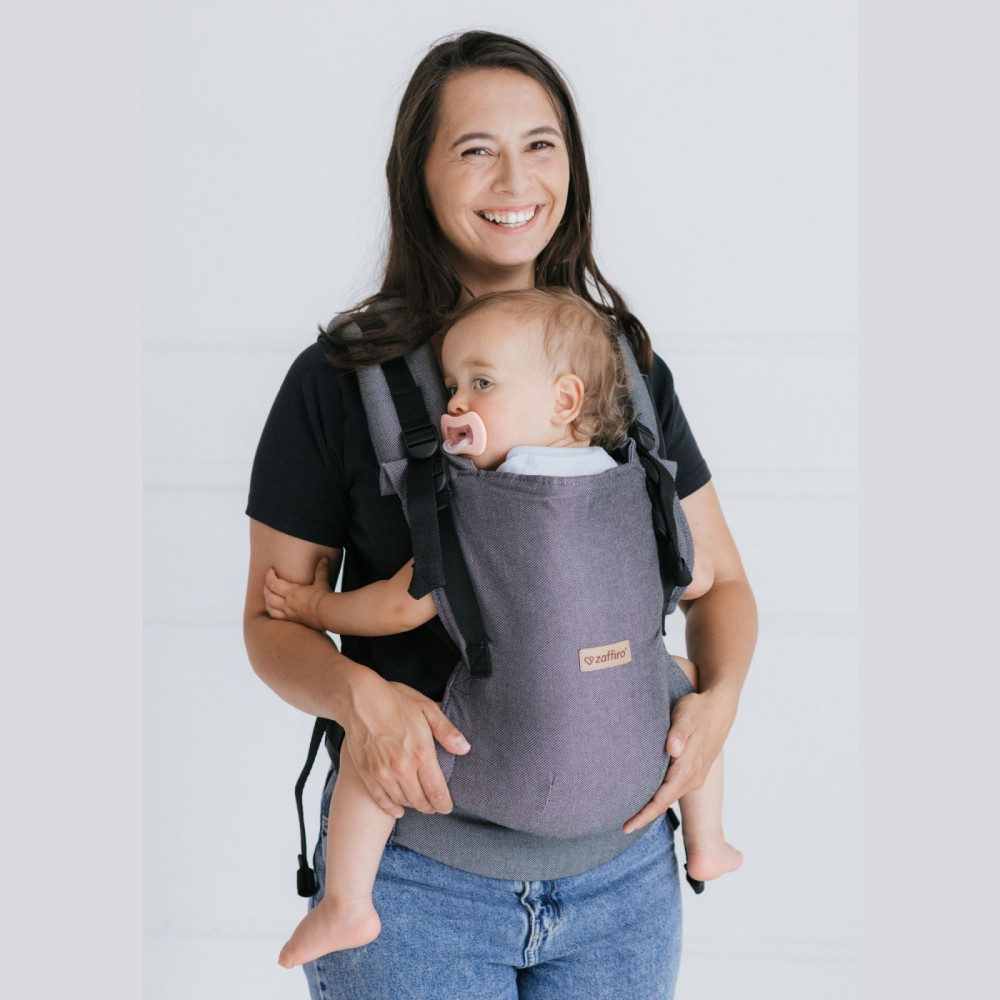 Zaffiro BabyGrow Roma - эргономичный рюкзак-переноска с регулируемой панелью • Grey Zaffiro BabyGrow Roma - эргономичный рюкзак-переноска с регулируемой панелью • Grey