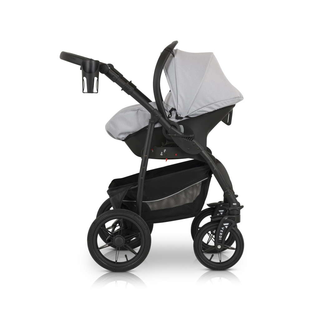 Verdi Sonic Comfort - дитяча коляска 3 в 1 • Light gray skin
