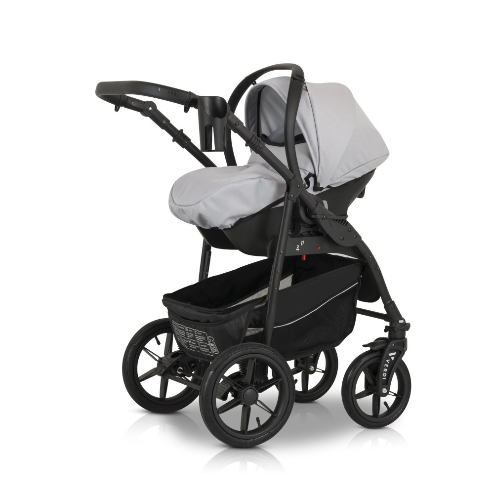 Verdi Sonic Comfort - дитяча коляска 3 в 1 • Light gray skin