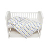 Twins Comfort Soft - змінна постіль з фланелі 3 елементи • Stars blue